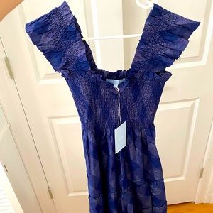 NWT Hill House Ellie Nap Dress in Navy Glitter Stripe in XS